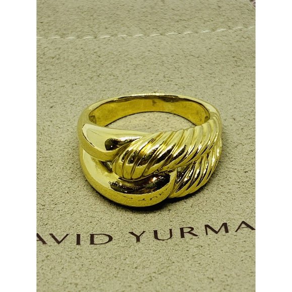Rare David Yurman Labyrinth Solid 18K Yellow Gold Ring Size 8.75 SOLID 18k 750 - Picture 3 of 9